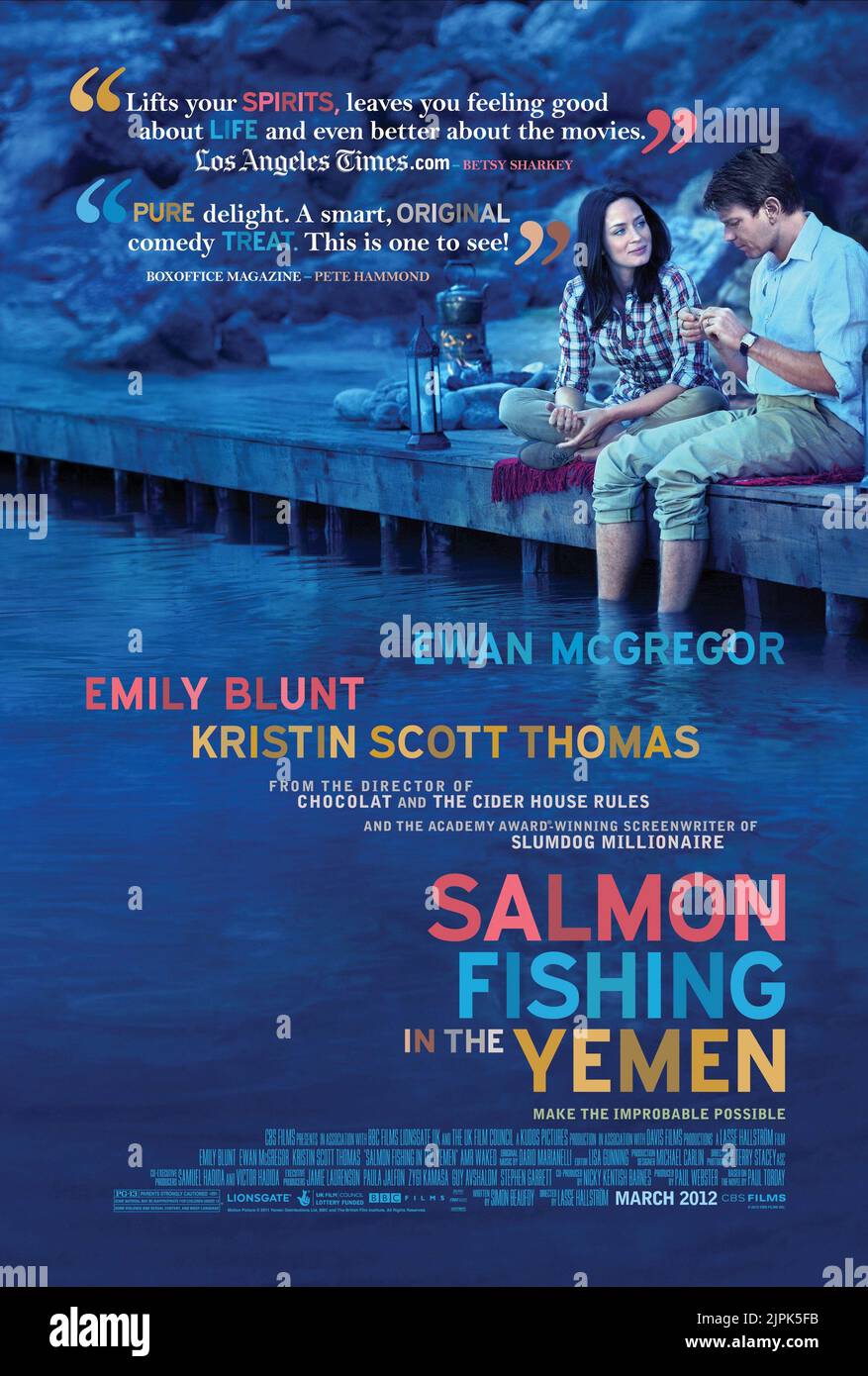 EMILY BLUNT, EWAN MCGREGOR POSTER, SALMON FISHING IN THE YEMEN, 2011 Stock Photo Alamy