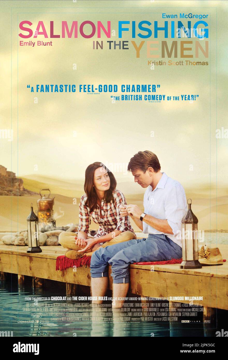 EMILY BLUNT, EWAN MCGREGOR POSTER, SALMON FISHING IN THE YEMEN, 2011 Stock Photo Alamy