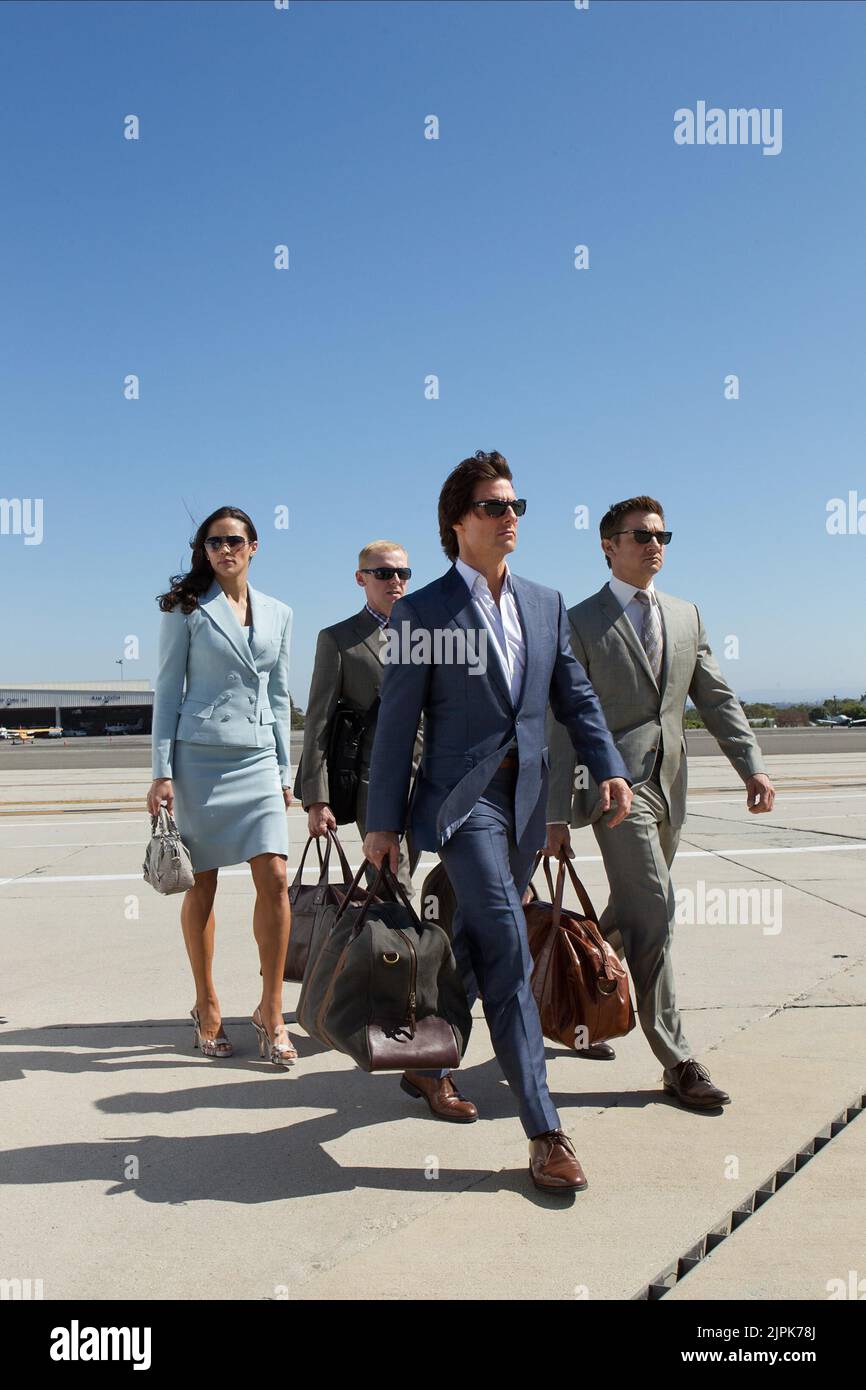 PAULA PATTON, SIMON PEGG, TOM CRUISE, JEREMY RENNER, MISSION: IMPOSSIBLE - GHOST PROTOCOL, 2011 Stock Photo