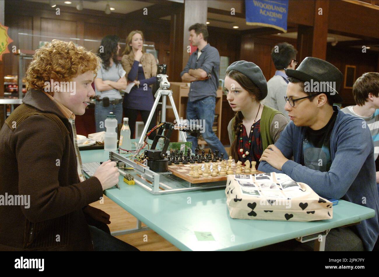 JIMMY BELLINGER, KACEY ROHL, DAVID DEL RIO, GEEK CHARMING, 2011 Stock Photo