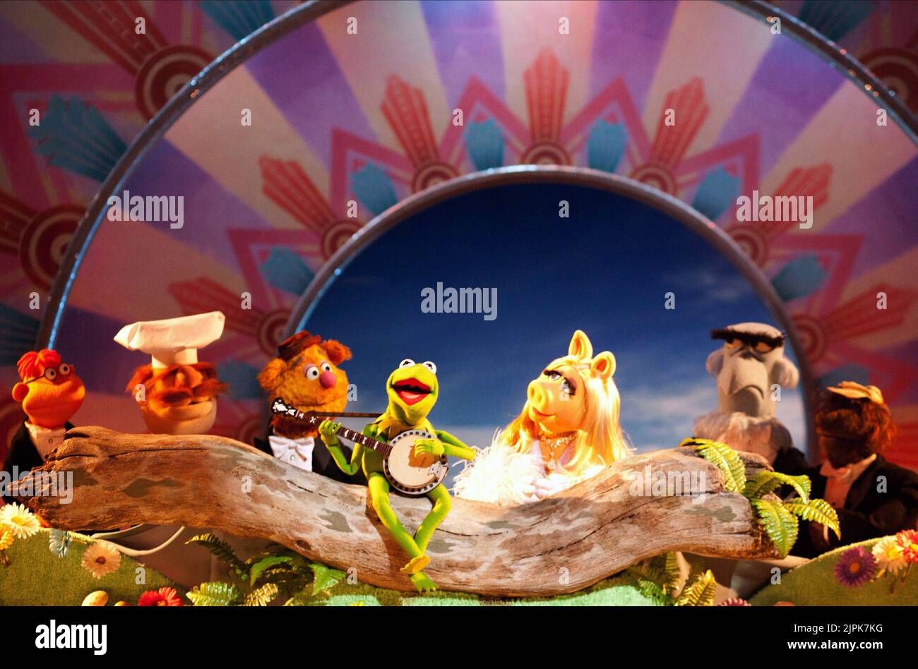 SCOOTER,CHEF,FOZZIE,KERMIT,PIGGY,EAGLE, THE MUPPETS, 2011 Stock Photo