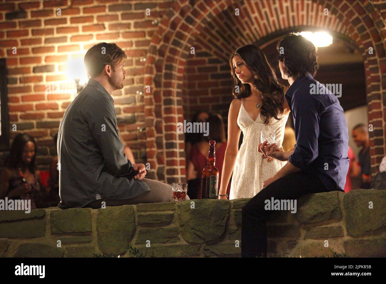 MATTHEW DAVIS, NINA DOBREV, IAN SOMERHALDER, THE VAMPIRE DIARIES SEASON 3, 2011 Stock Photo