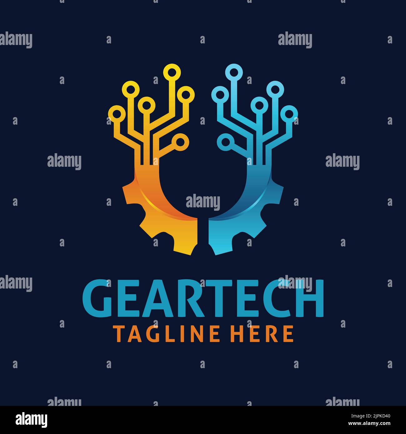 Gear tech logo design Stock Vector Image & Art Alamy