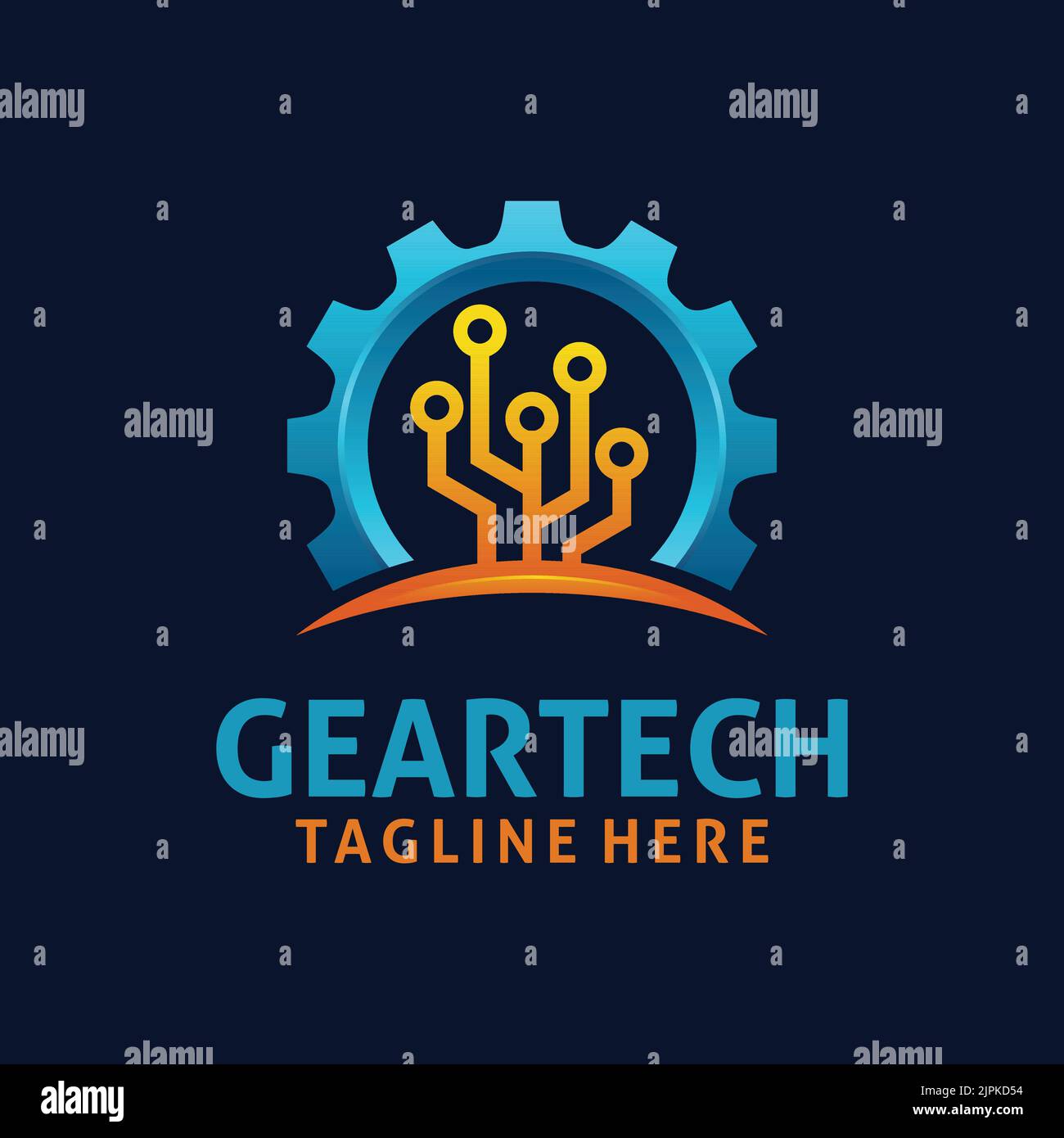 Gear tech logo design Stock Vector Image & Art Alamy