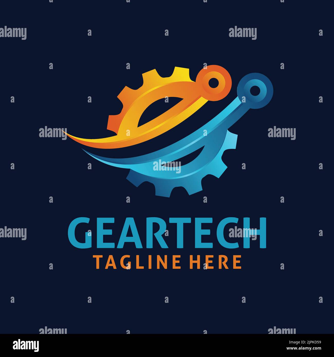 Gear tech logo design Stock Vector Image & Art Alamy