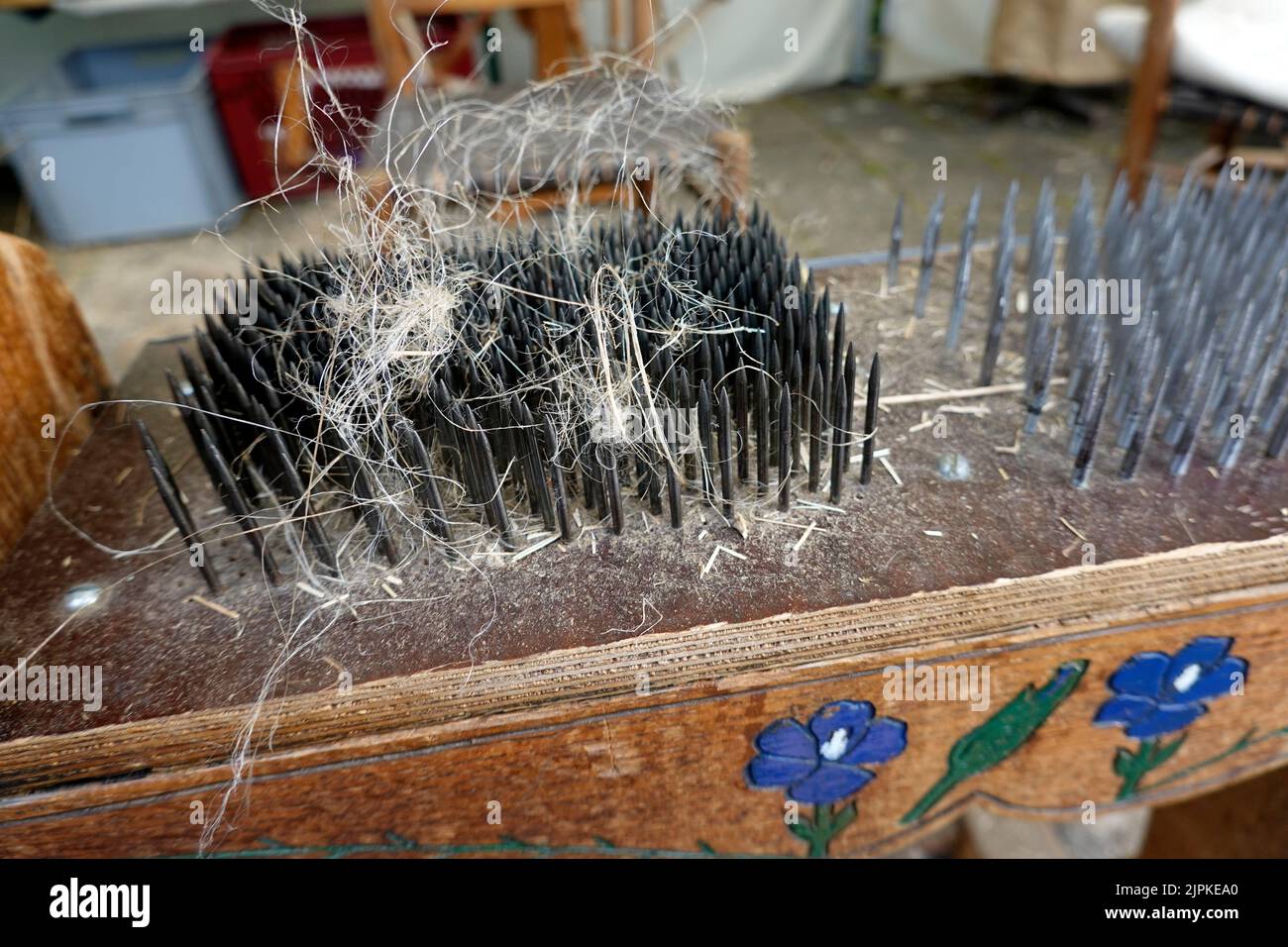 craft, comb, combing, flax, kommern, handwebstuhl, crafts, combs, flaxs