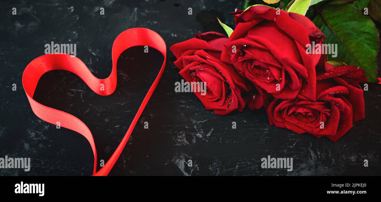 heart, red roses, hearts, red rose Stock Photo - Alamy