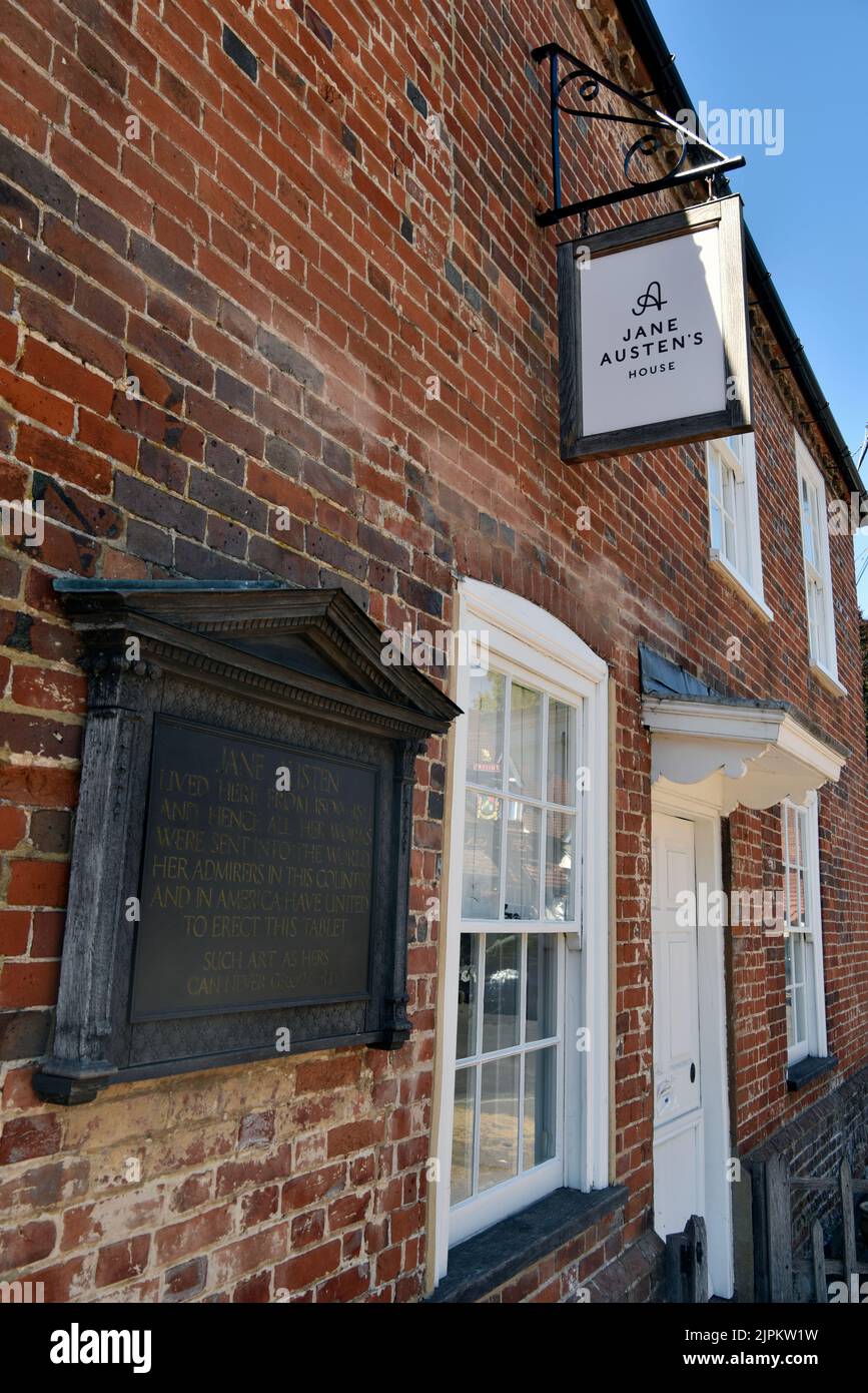 Jane Austen’s House, Chawton, near Alton, Hampshire, UK. This house is where Jane lived for the last 8 years of her life (1809-17). Stock Photo