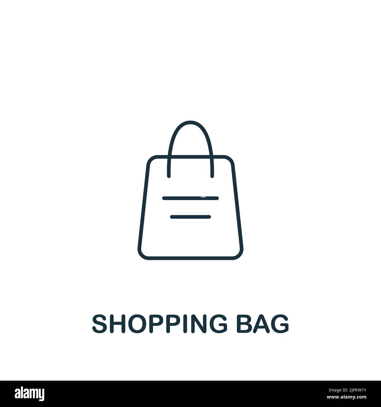 Shopping Bag icon. Line simple line Online Store icon for templates ...