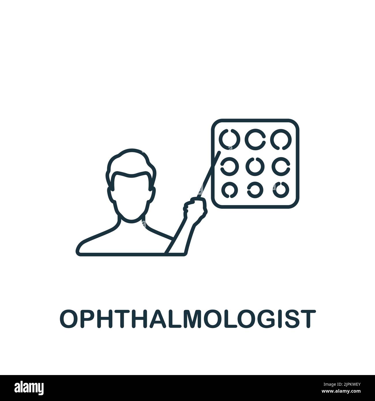 Ophthalmologist icon. Line simple icon for templates, web design and