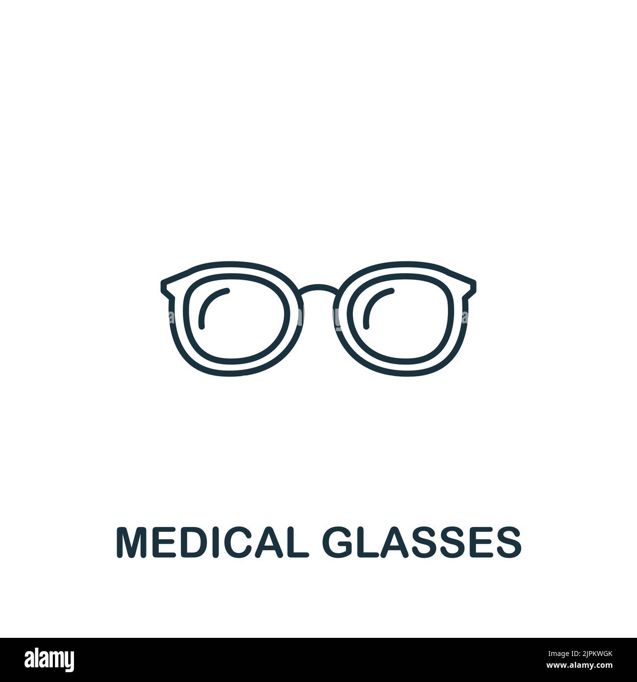 Medical Glasses icon. Line simple icon for templates, web design and