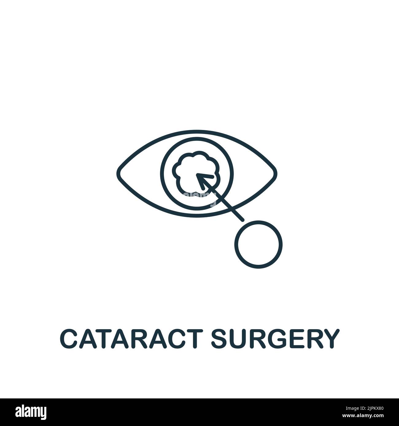 Cataract Surgery icon. Simple line element symbol for templates, web
