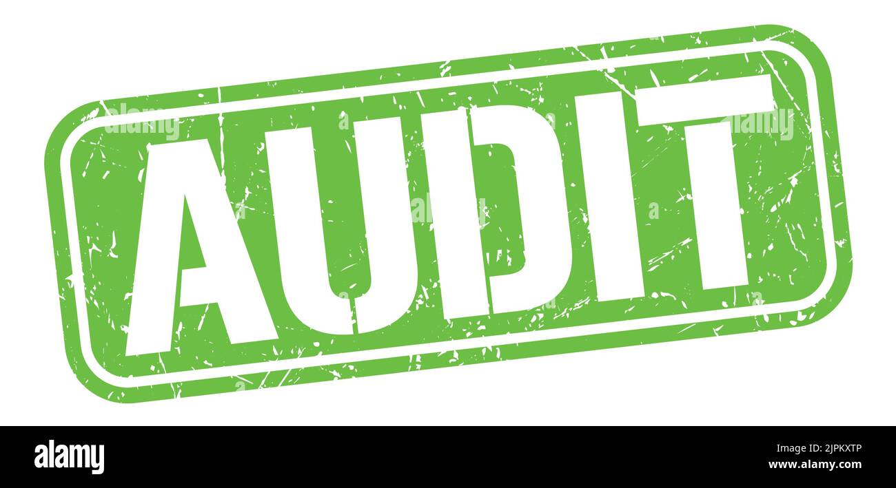 Auditing Sad Sign AUDIT text written on green grungy stamp sign Stock Photo - Alamy