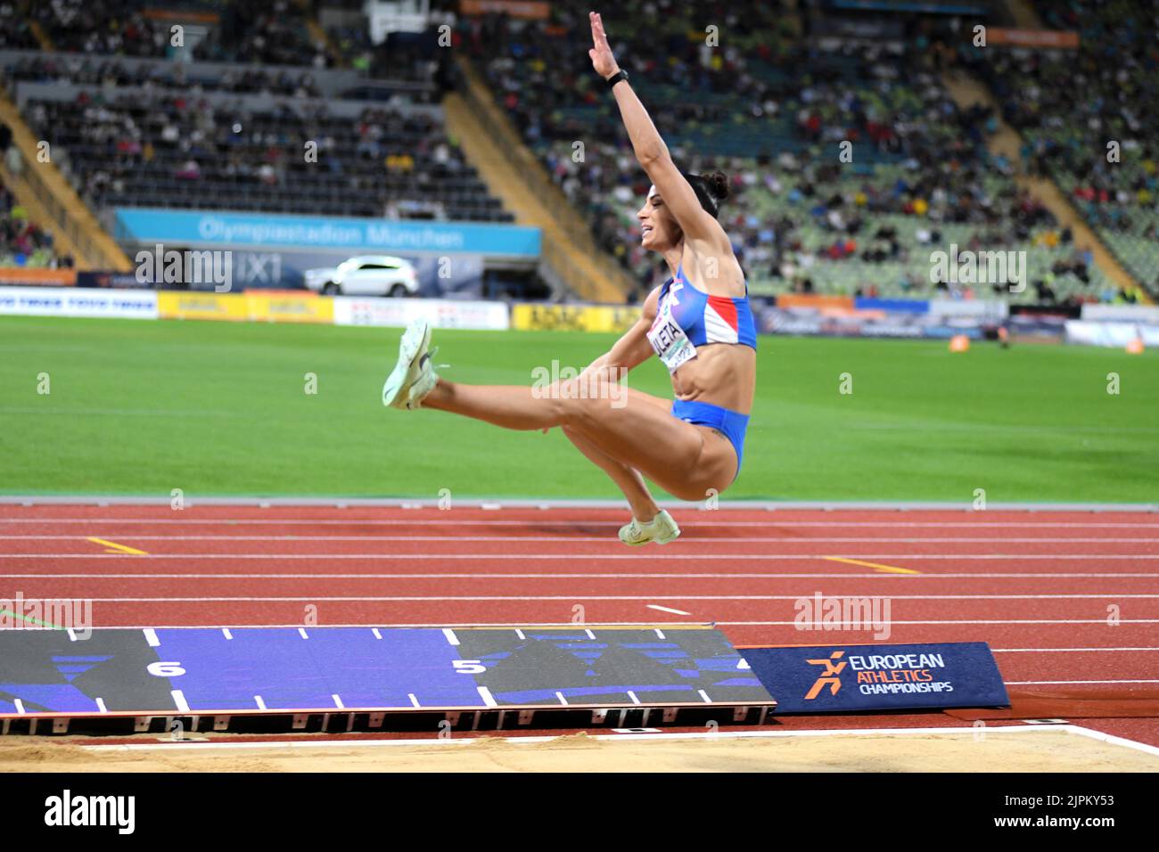 Ivana Spanovic Vuleta (Serbia). Long Jump Gold Medal. European Championships Munich 2022 Stock