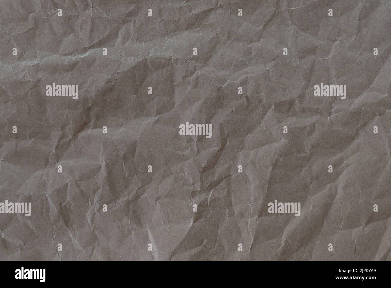 crinkled brown paper texture, full frame recycling paper background Stock Photo