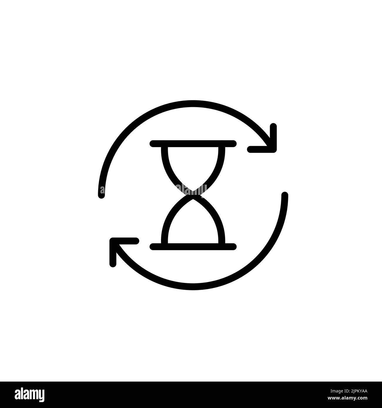 Time limit hourglass icon. Pixel perfect, editable stroke line Stock