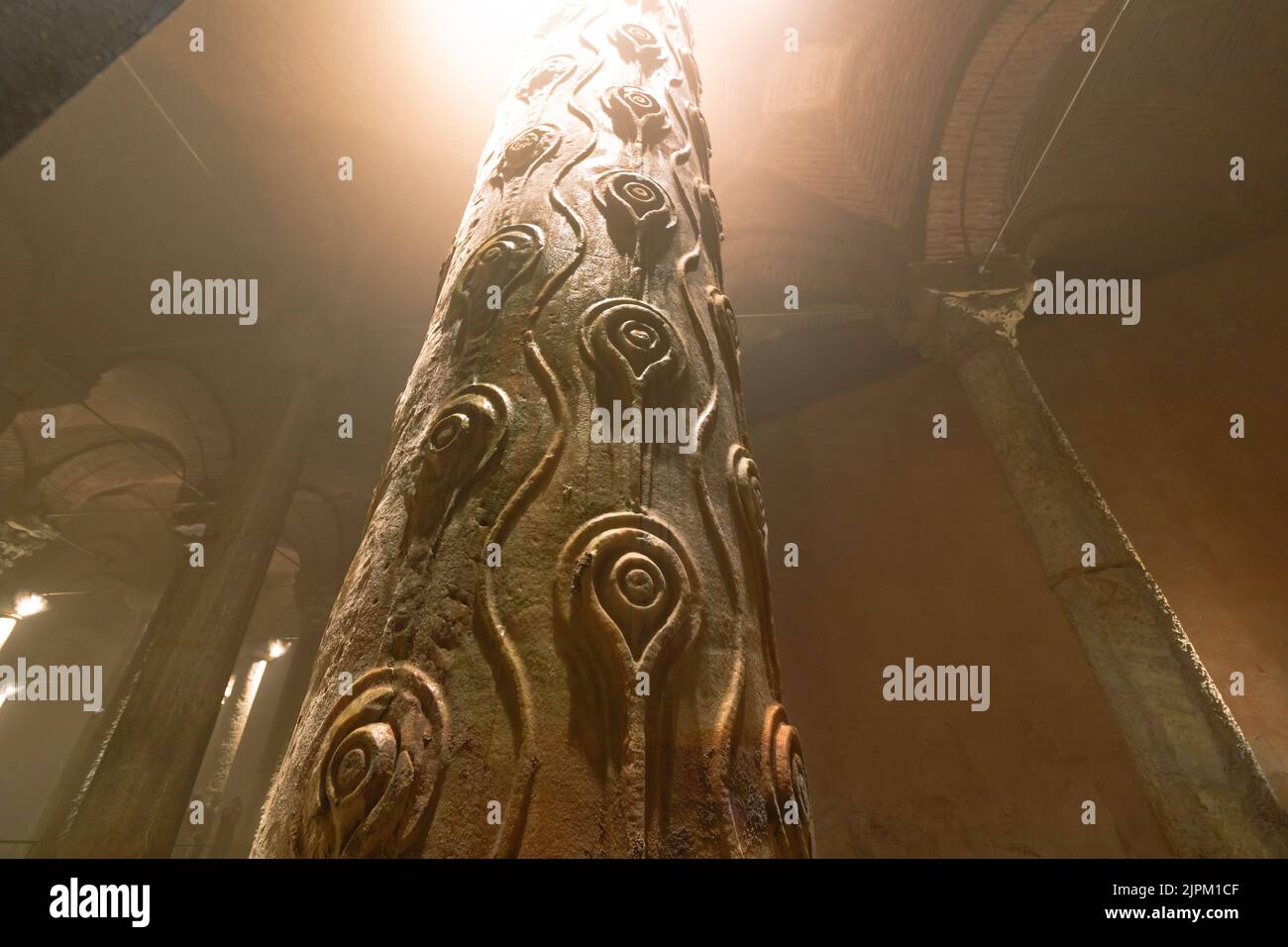 The Hen's Eye Column or Gozyasi Sutunu in the Basilica Cistern or