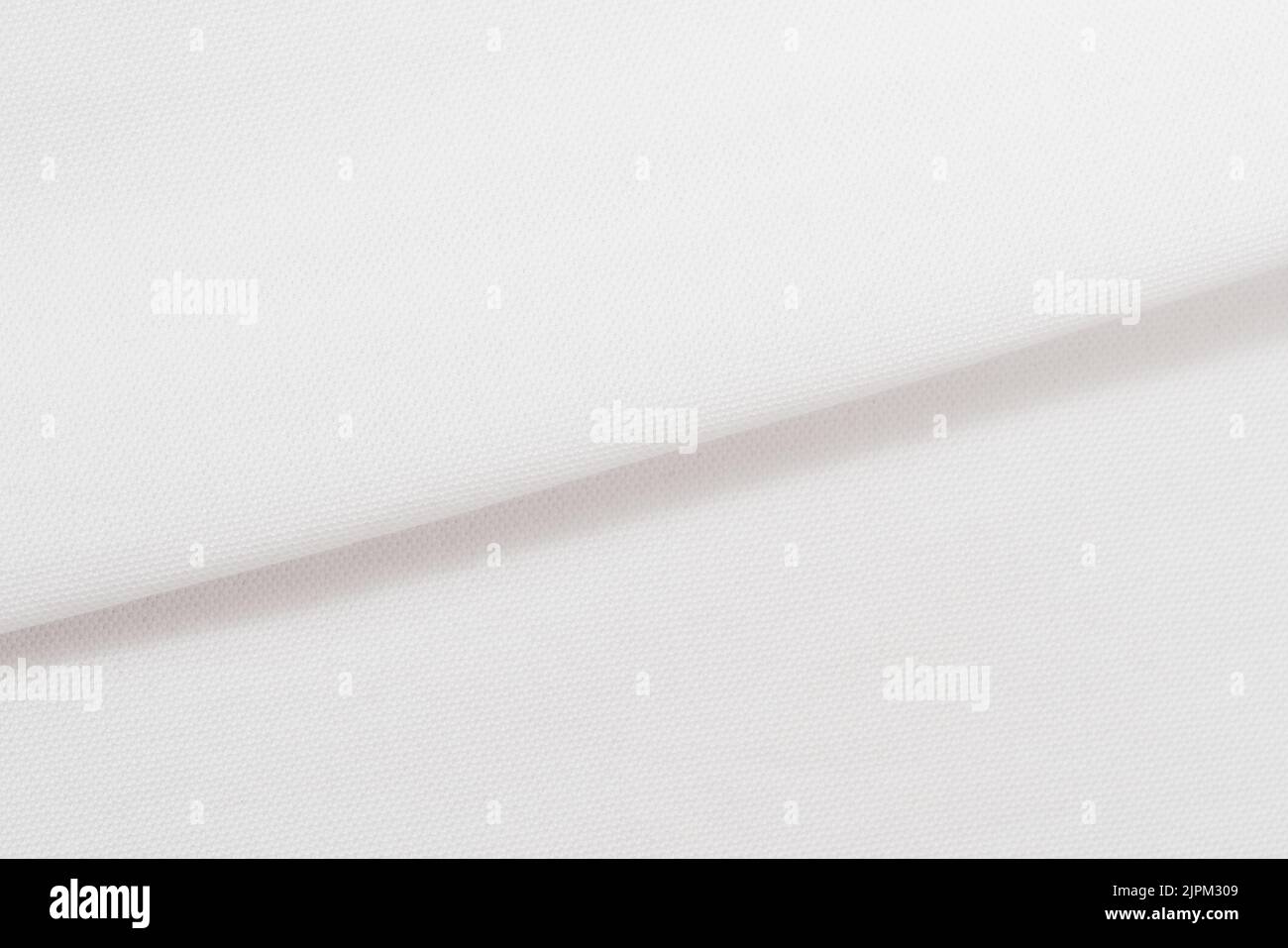 Macro Photo of white fabric texture background. Pattern of white woven clothing material. High quality photo Stock Photo