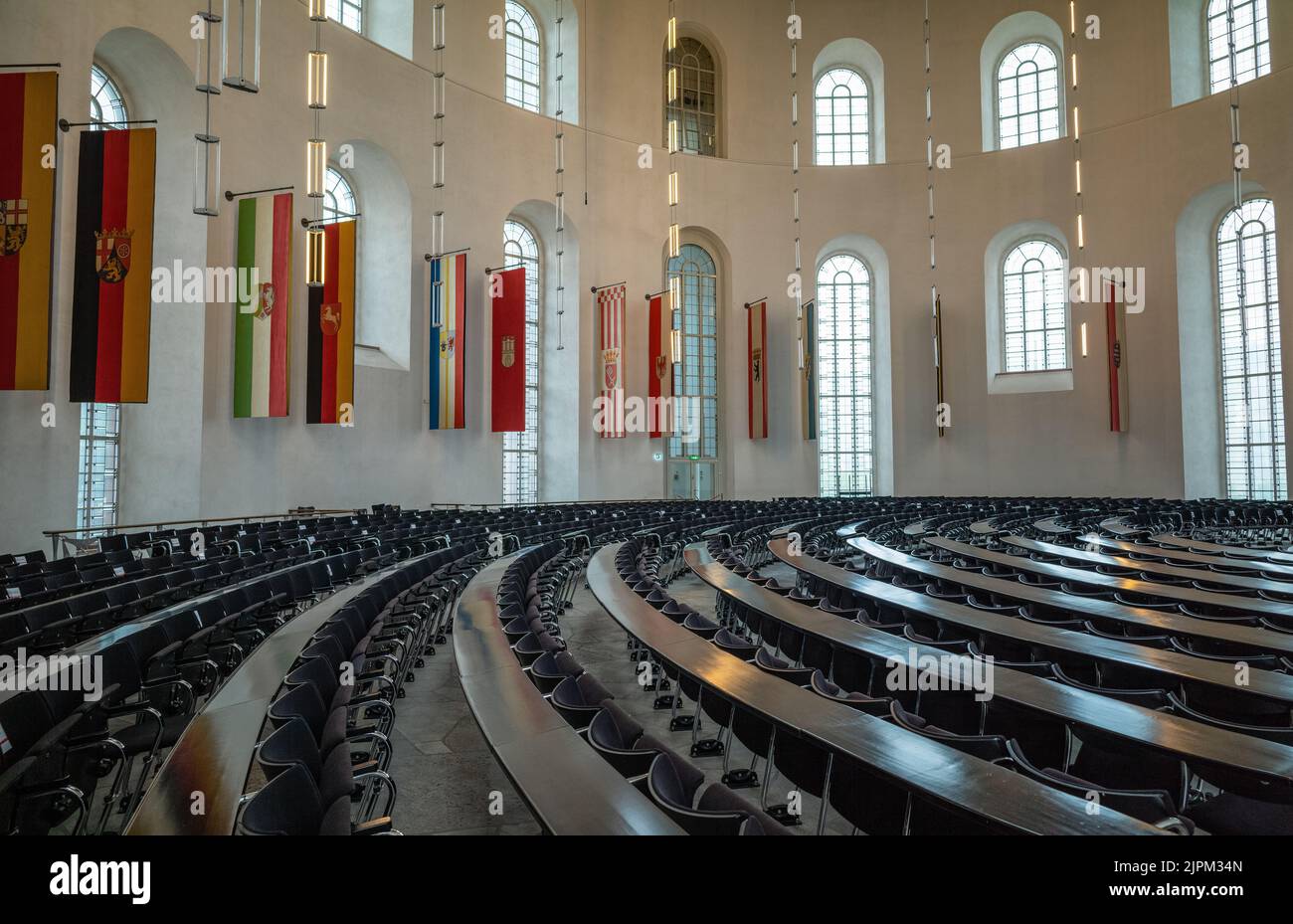 Frankfurt, Germany - July 17, 2021: Internal view of St. Paul church, First German National Aseembly Hall Stock Photo
