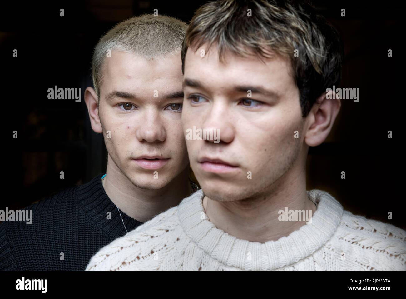 The Norwegian pop duo, twin brothers  Marcus (left) and Martinus Gunnarsen. Photo: Eva Tedesjo / DN / TT/ code 3504 Stock Photo