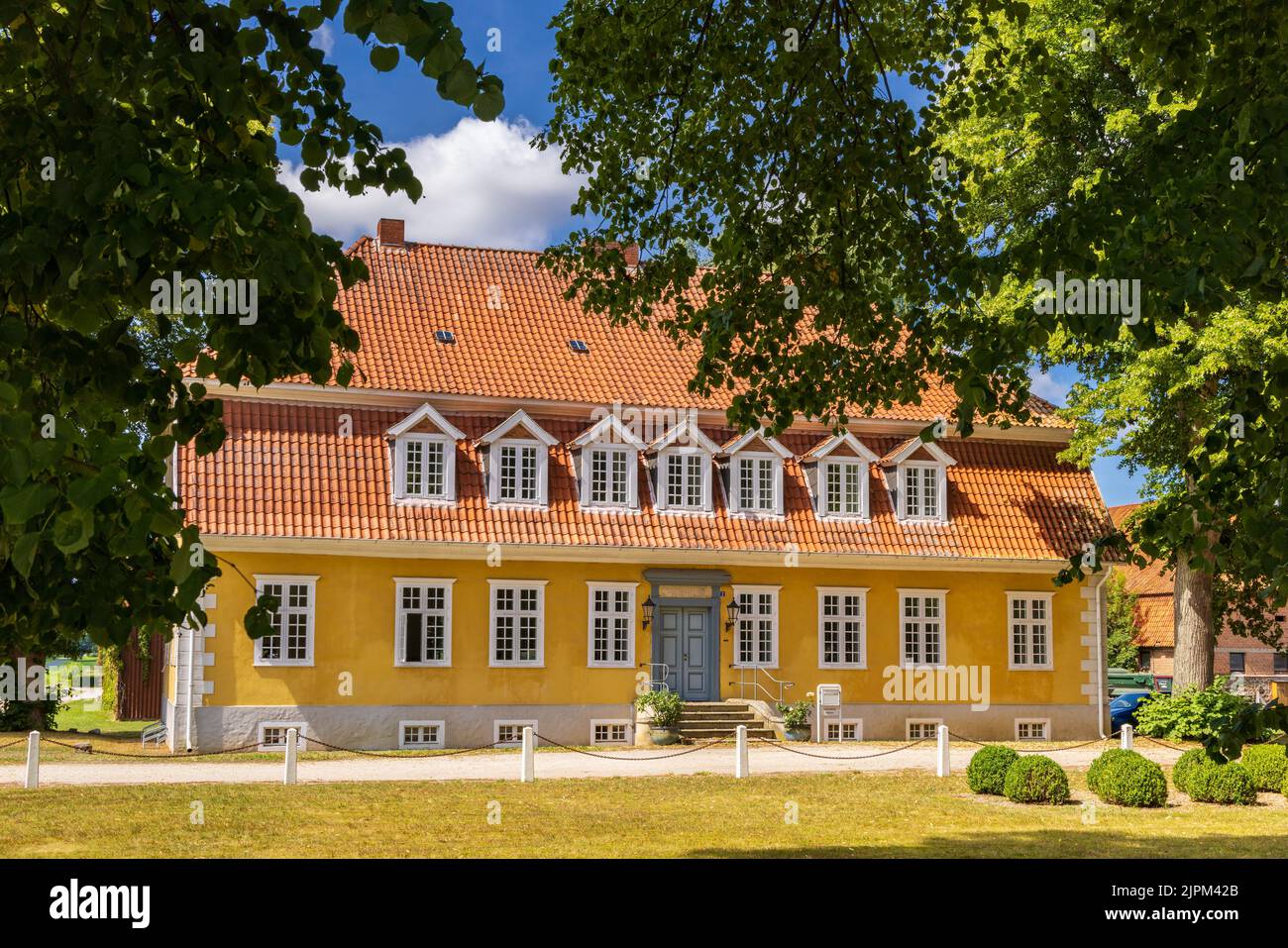 Gut Wotersen castle in Roseburg Schleswig-Holstein in Germany used as movie set for some German movies Stock Photo