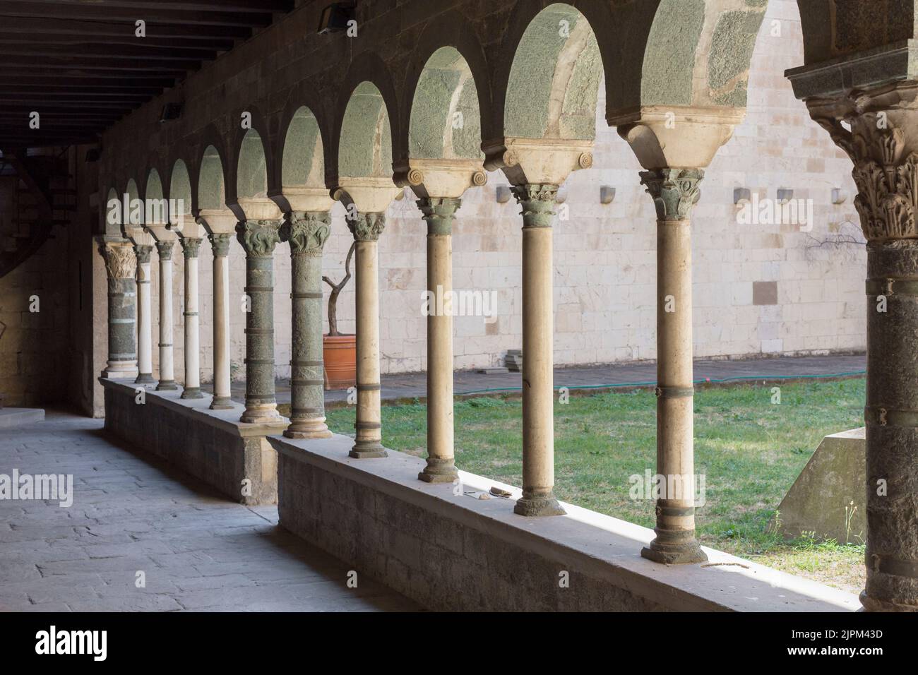 The cloister, cathedral museum of Prato, Italy Stock Photo