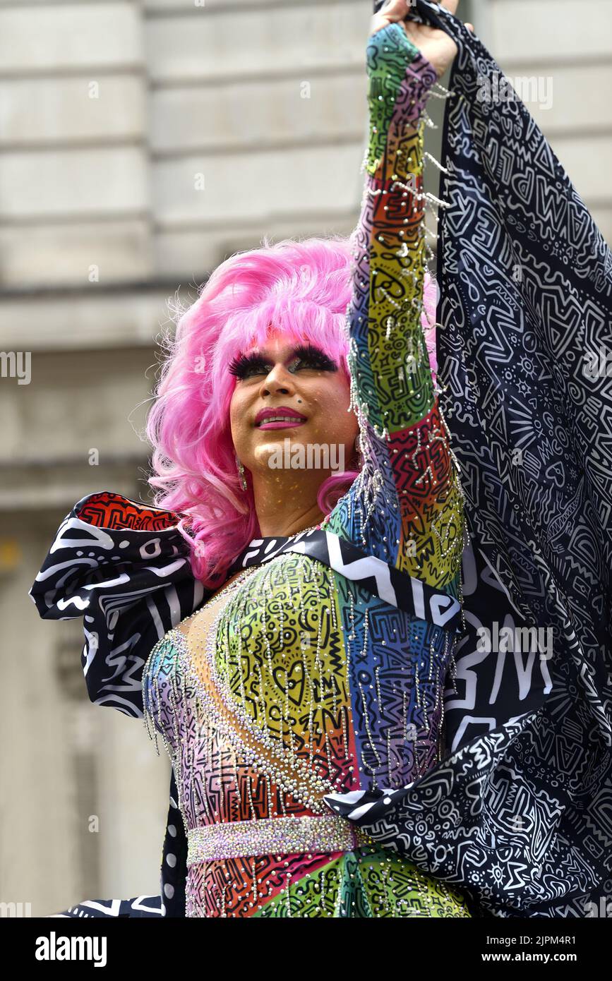 Pride in London Parade, 2nd July 2022. Drag Queen Stock Photo