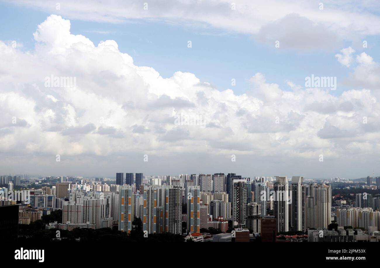 A view of public housing estates in Singapore August 19, 2022. REUTERS/Edgar Su Stock Photo
