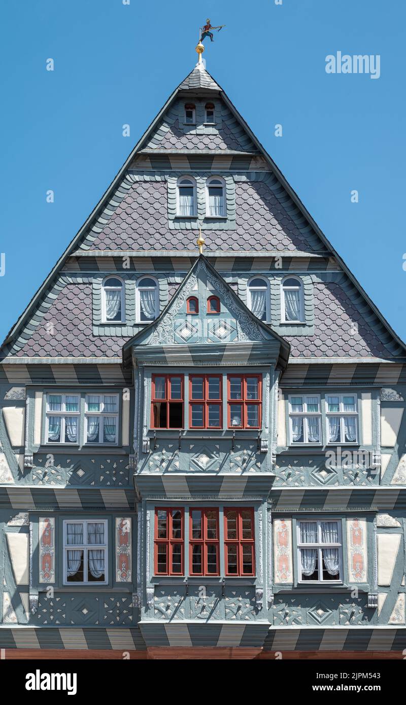 Germany, Miltenberg, Germany, view of the Giant Inn  facade (the oldest tavern in Germany) Stock Photo