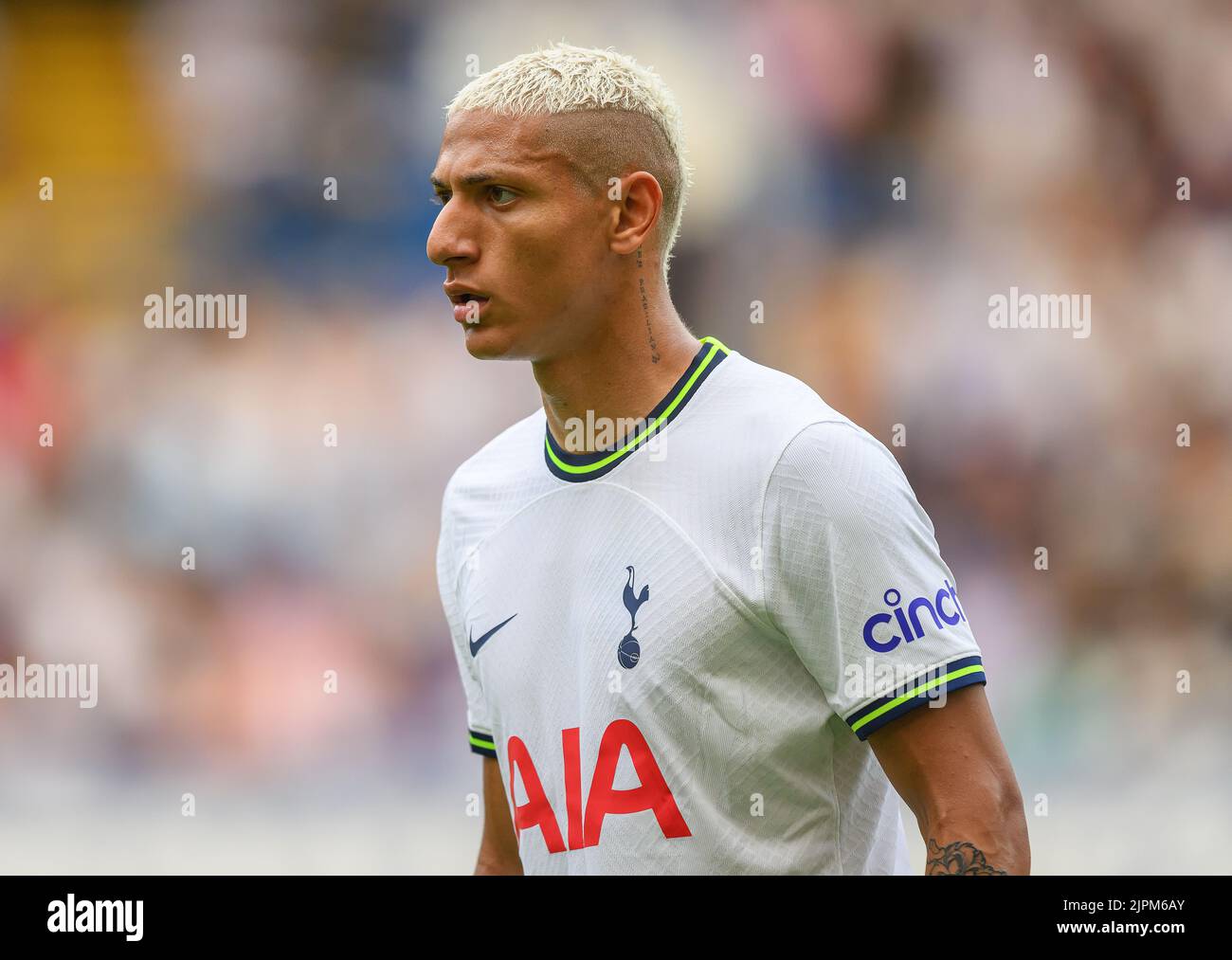 London, UK. 14th Aug, 2022. 14 Aug 2022 - Chelsea v Tottenham Hotspur - Premier League - Stamford Bridge Tottenham Hotspur's Richarlison during the Premier League match at Stamford Bridge, London. Picture Credit: Mark Pain/Alamy Live News Stock Photo