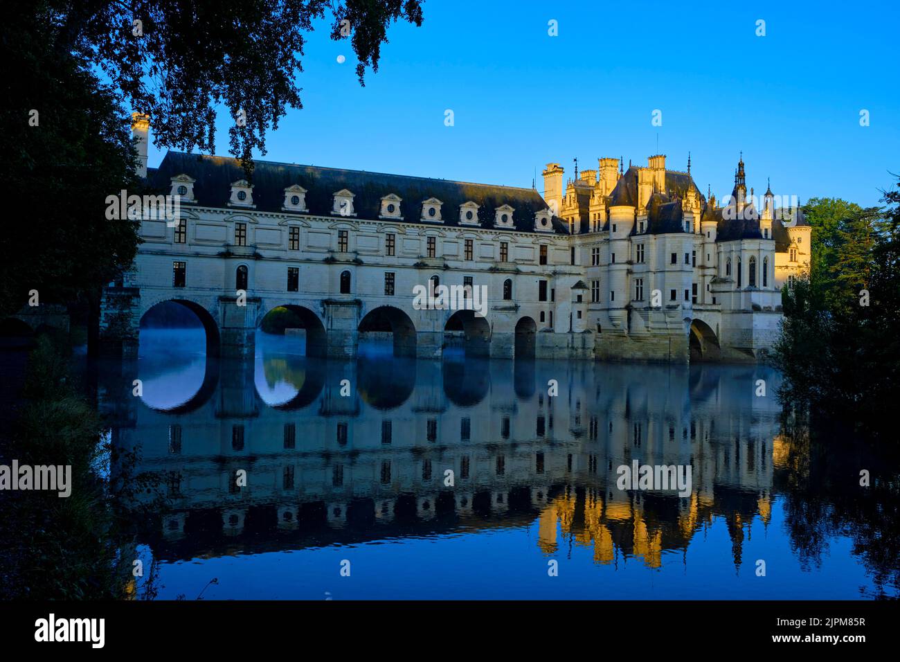 France, Indre et Loire, Chenonceaux, Château de Chenonceau listed as World Heritage by UNESCO, built from 1513 to 1521 in Renaissance style Stock Photo