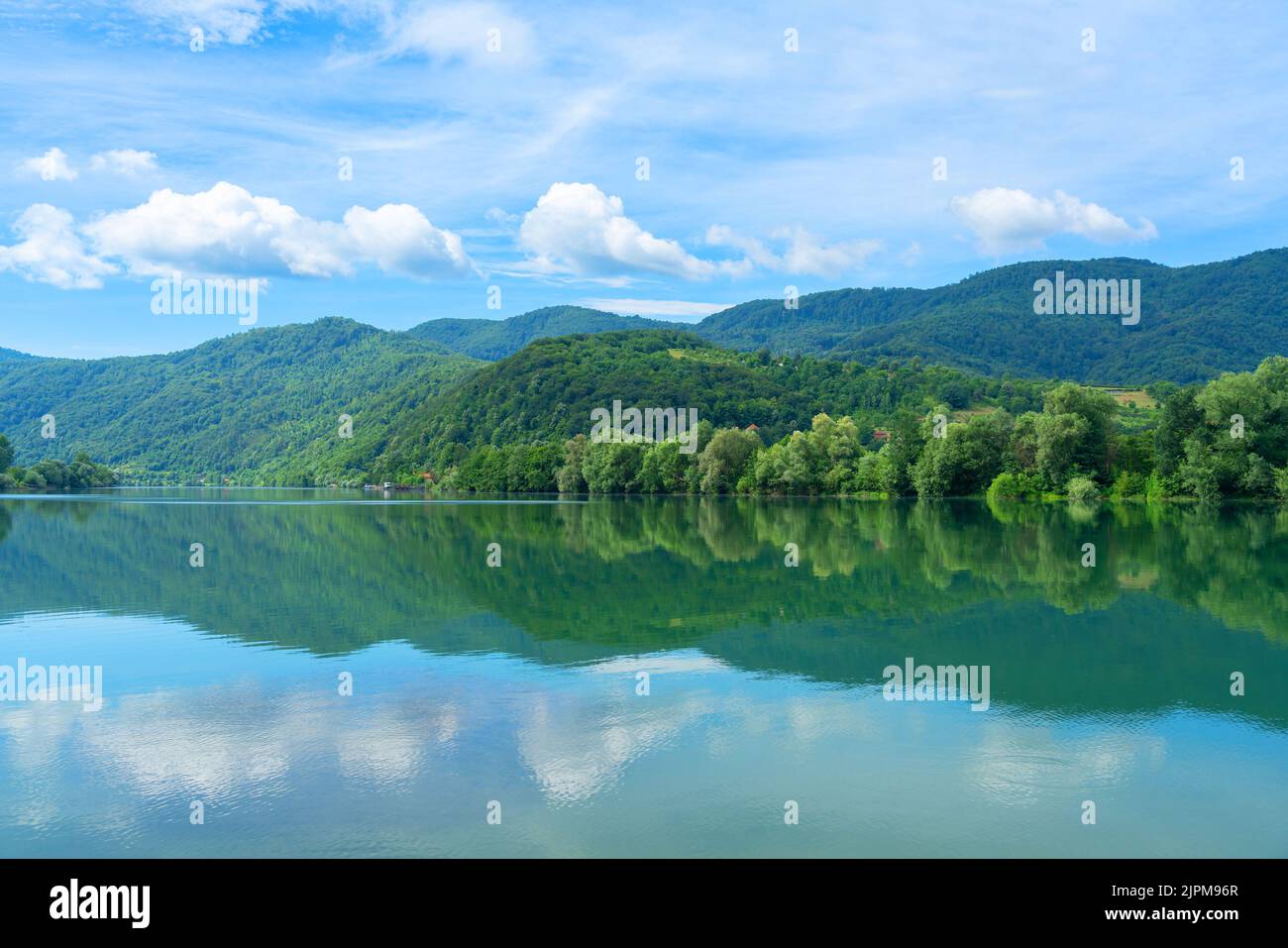 Summer landscape river clouds hi-res stock photography and images - Alamy