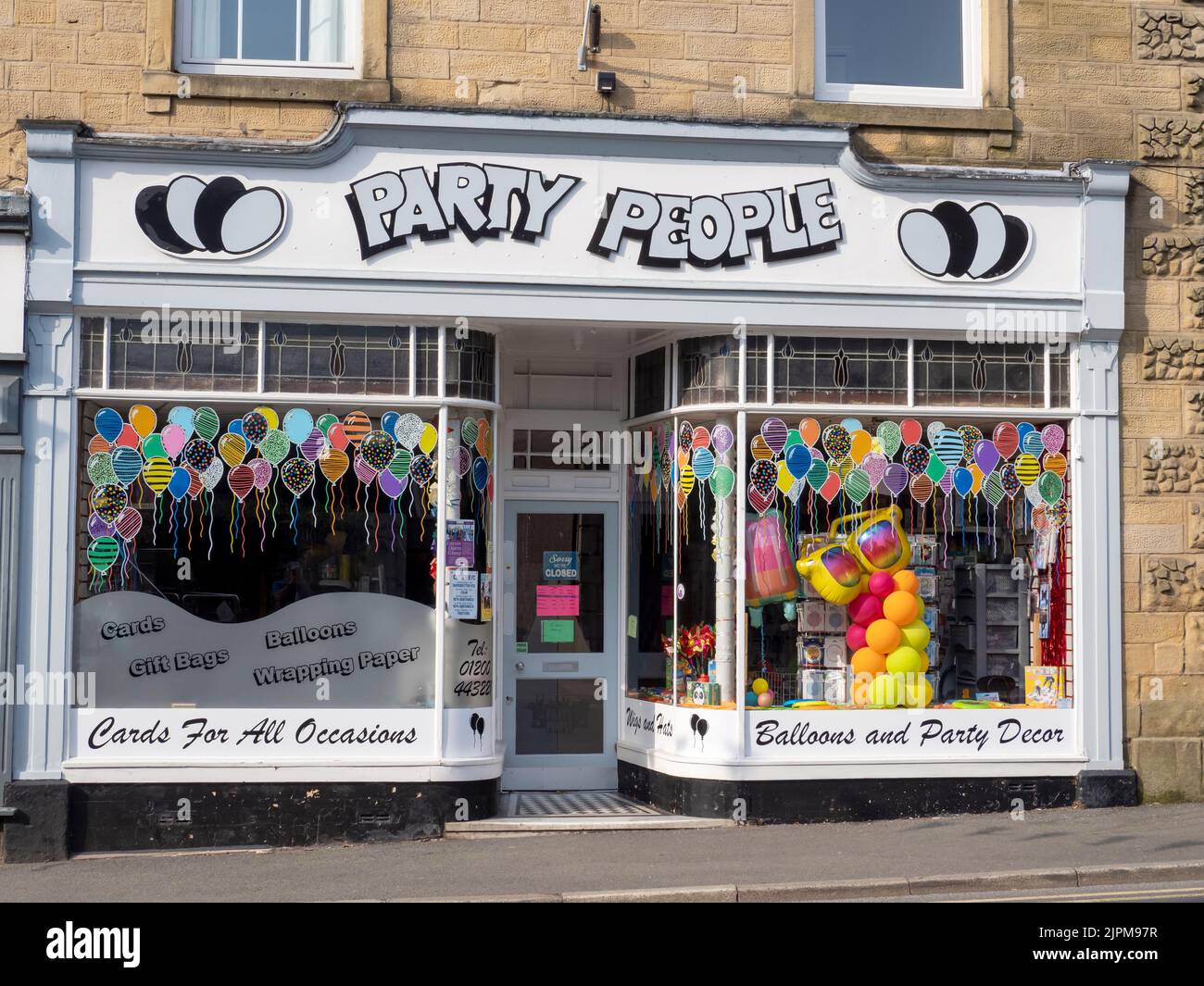 A party shop in Clitheroe, Lancashire, UK Stock Photo Alamy