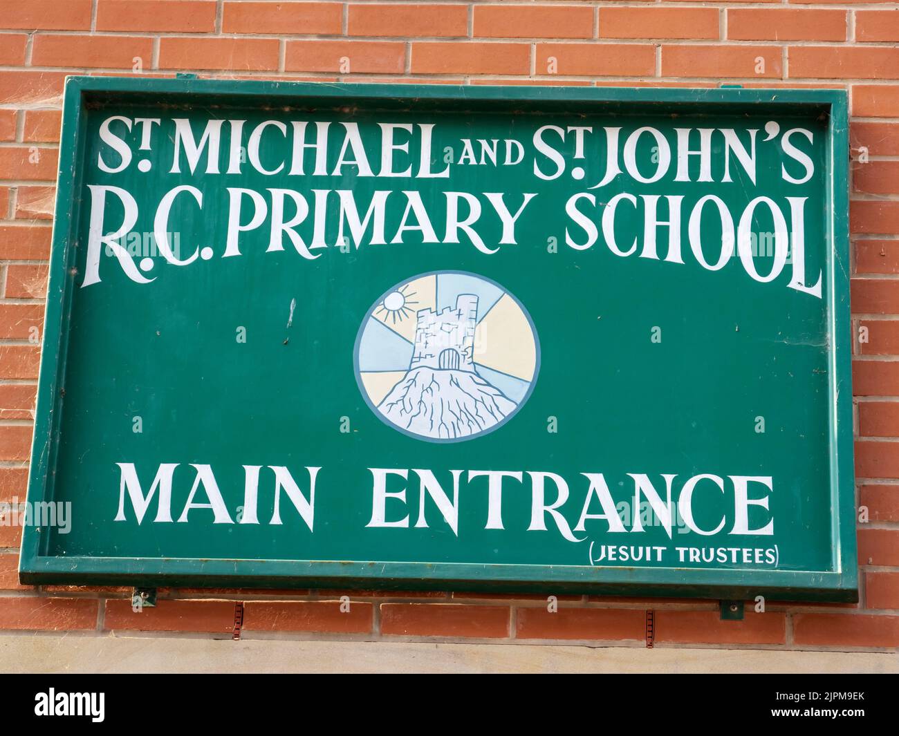 A catholic church school St Michaels and St Johns church, Clitheroe, Lancashire, UK Stock Photo