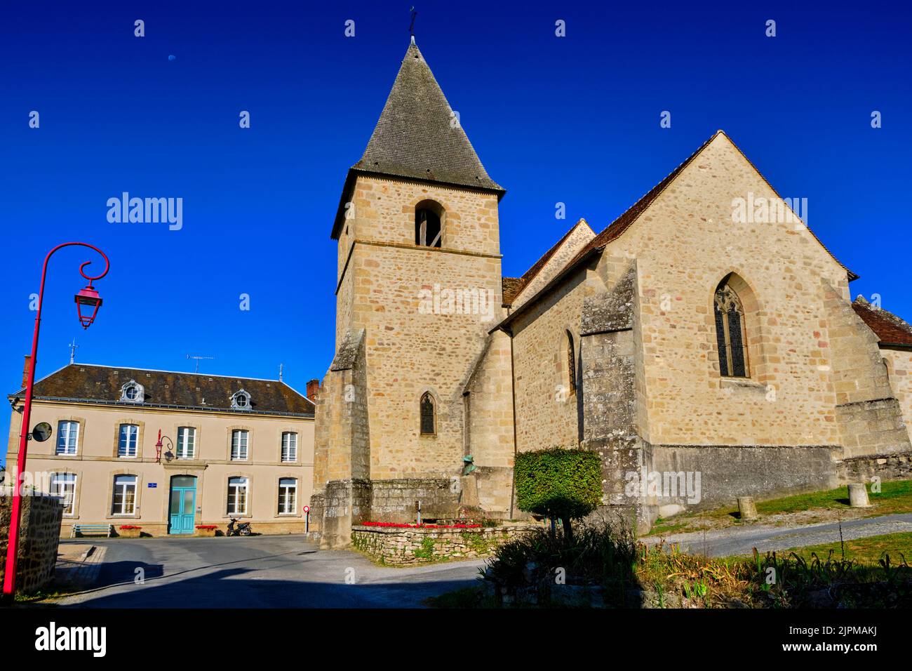 France, Creuse (23), Crozant, the church Stock Photo