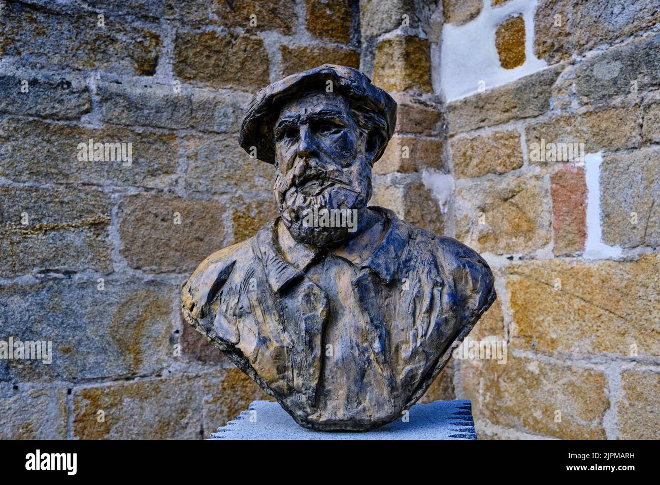 France, Creuse (23), Crozant, Claude Monet statue Stock Photo