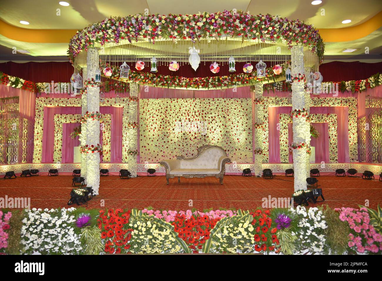 An Interior Design Of A Wedding Hall In Chennai India Stock Photo Alamy