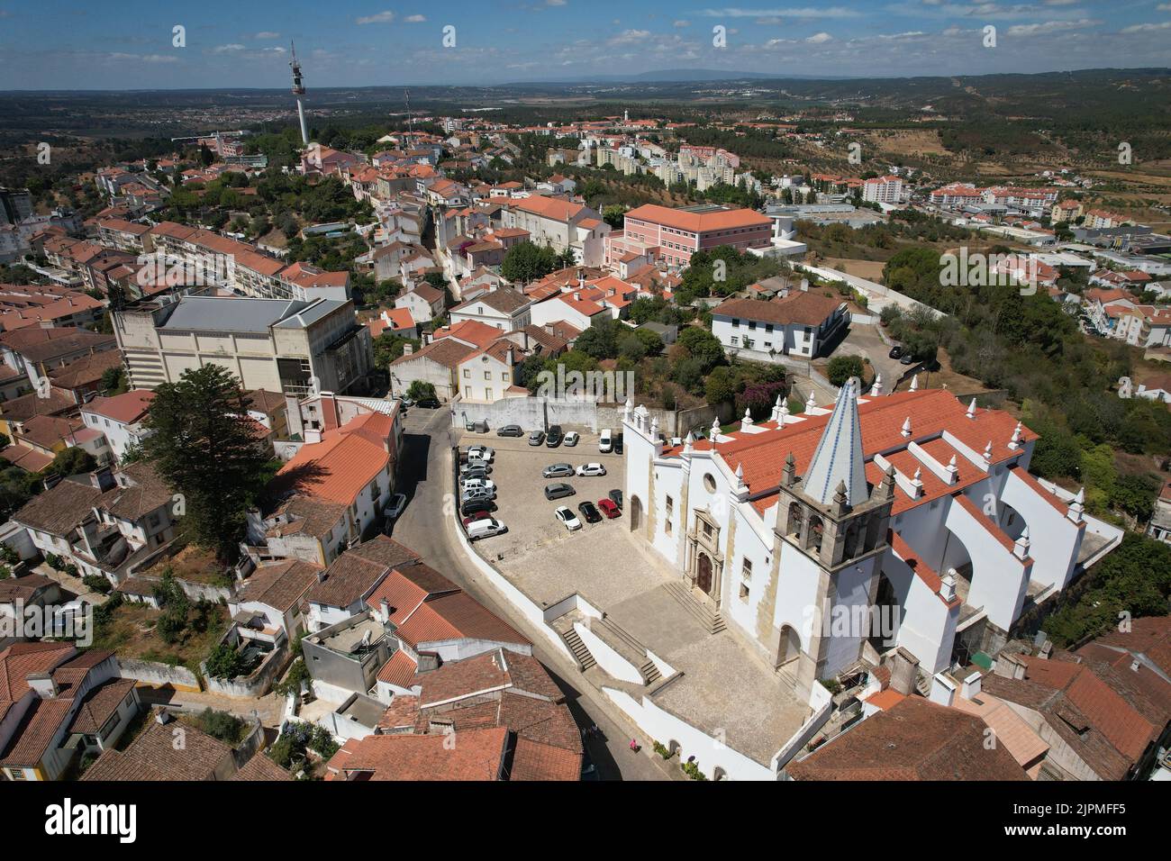 Aerial view of St. Vincent church in Abrantes, Portugal Stock Photo - Alamy