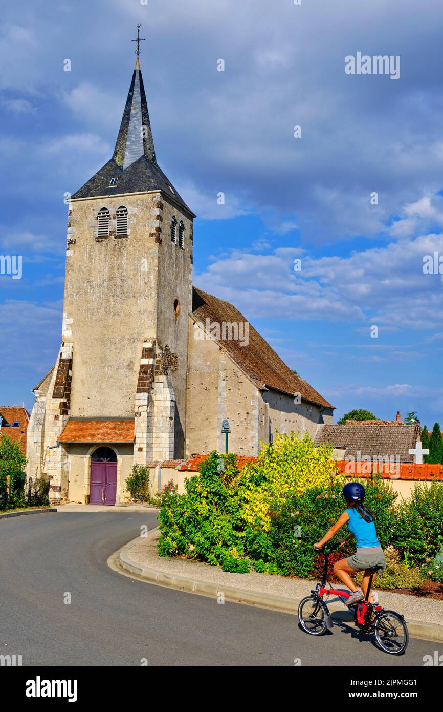 France, Centre-Val de Loire, Cher (18), the Berry, Sainte-Gemme-en-Sancerrois Stock Photo