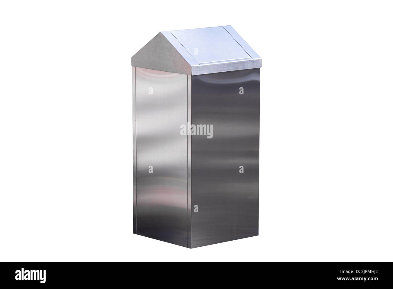 Metal container for general waste. Isolated on a white background. Stock Photo