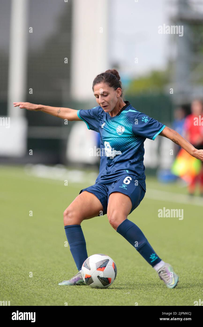 Shahar Nakav of fc qiryat during the match Tallin Fc Flora and Fc qiryat of the first qualifying round of the Uefa Women’s Champions League on August 18, 2022 at Juventus Training Ground, Turin, Italy. Photo Nderim Kaceli Stock Photo