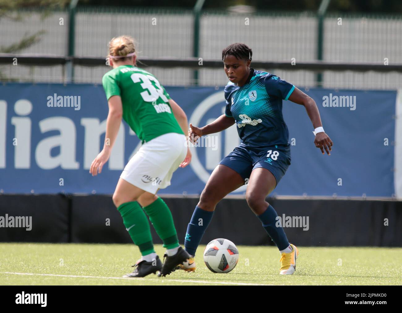 Vinovo, Italy. 18th Aug, 2022. Princella Adubea of fc qiryat during the match Tallin Fc Flora and Fc qiryat of the first qualifying round of the Uefa Womenâ&#x80;&#x99;s Champions League on August 18, 2022 at Juventus Training Ground, Turin, Italy. Photo Nderim Kaceli Credit: Independent Photo Agency/Alamy Live News Stock Photo