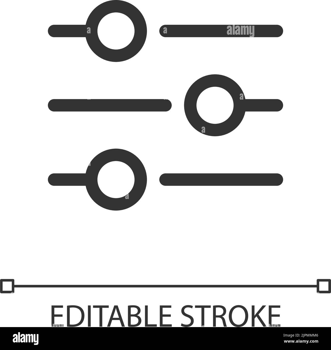 Adjustments pixel perfect linear ui icon Stock Vector Image & Art - Alamy