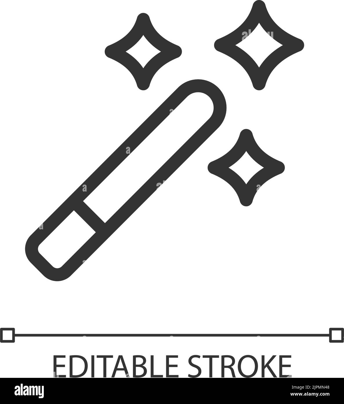 Magic wand tool pixel perfect linear ui icon Stock Vector Image & Art ...