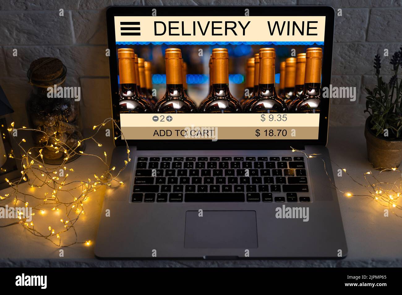 Wine Online Home Delivery. Luxury Store Stock Photo Alamy