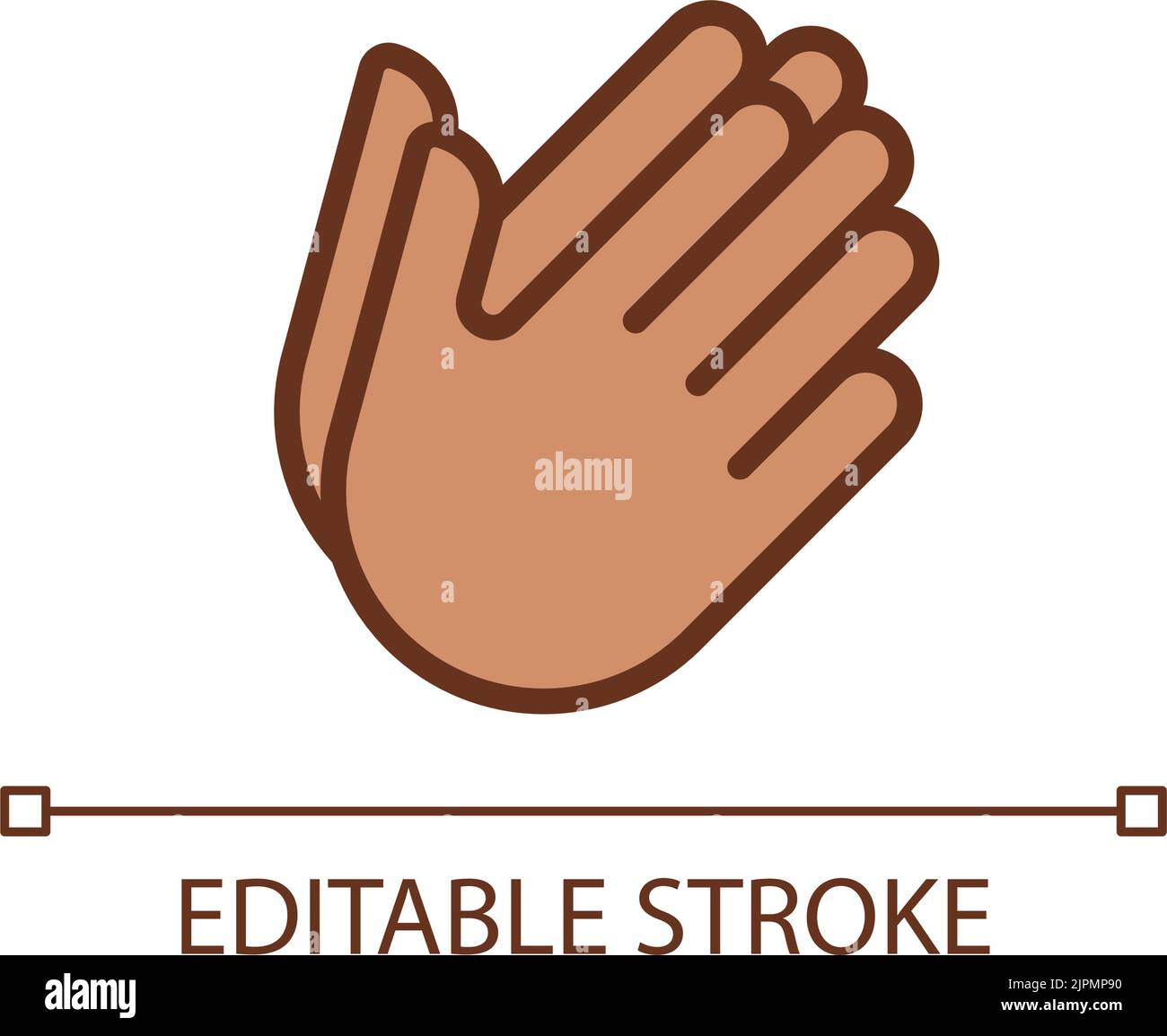 Hand holding something pixel perfect RGB color icon Stock Vector Image ...