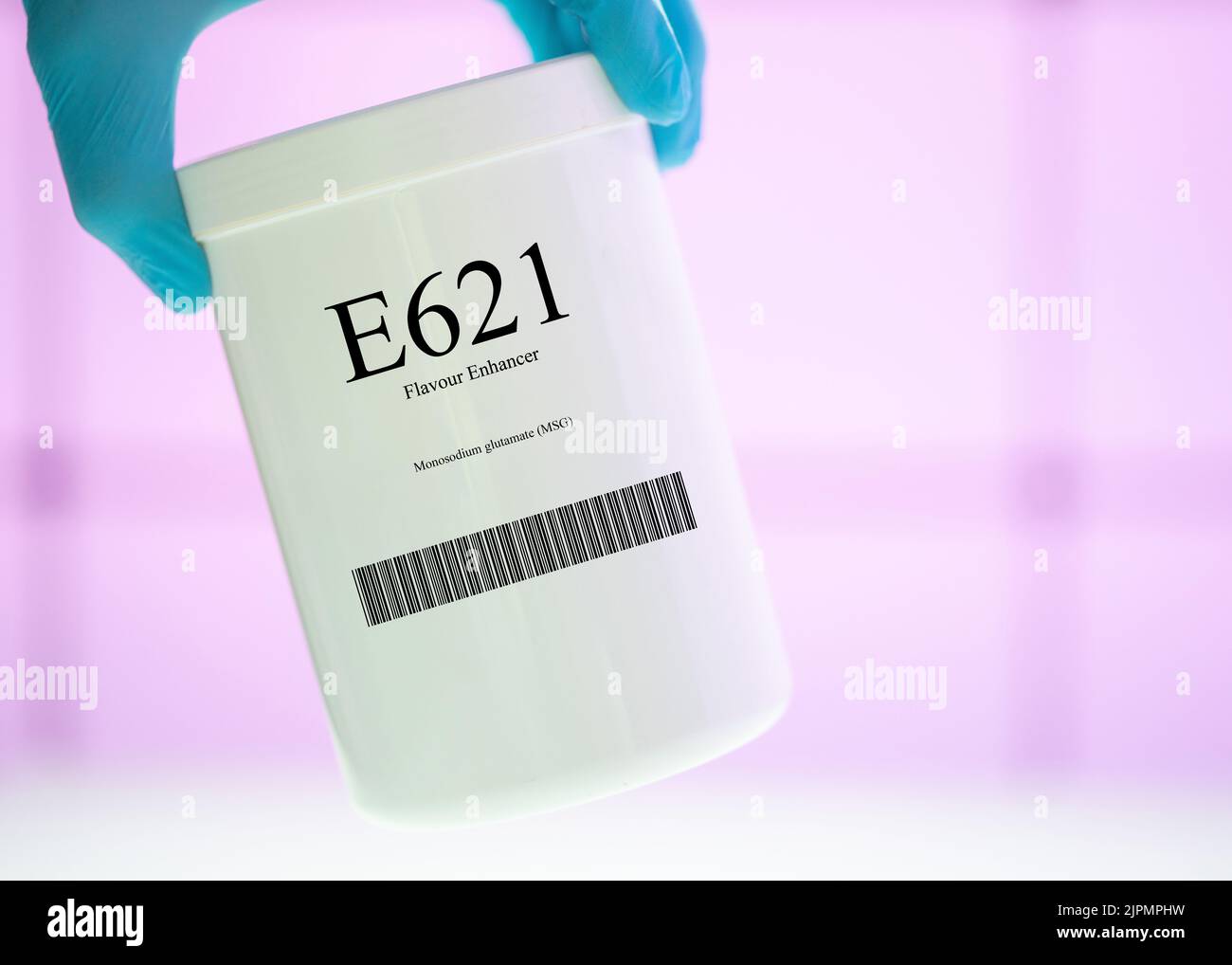 Packaging with nutritional supplements E621 flavour enhancer Stock ...