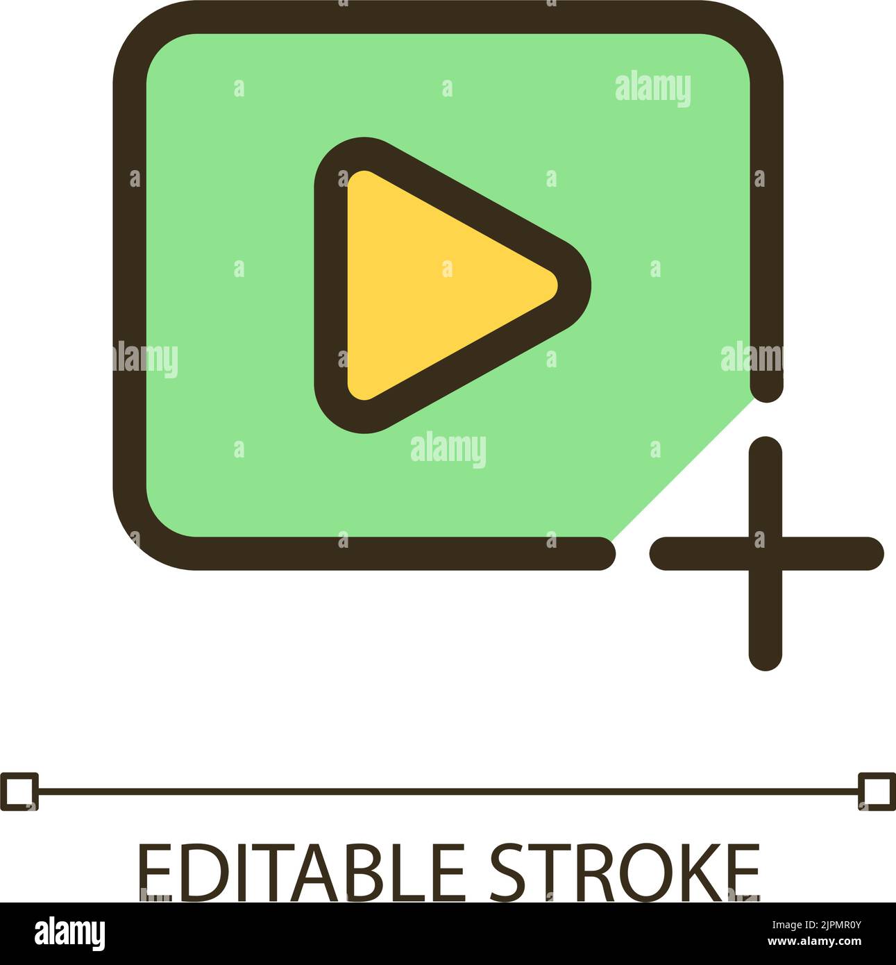 Add video file pixel perfect RGB color ui icon Stock Vector Image & Art ...