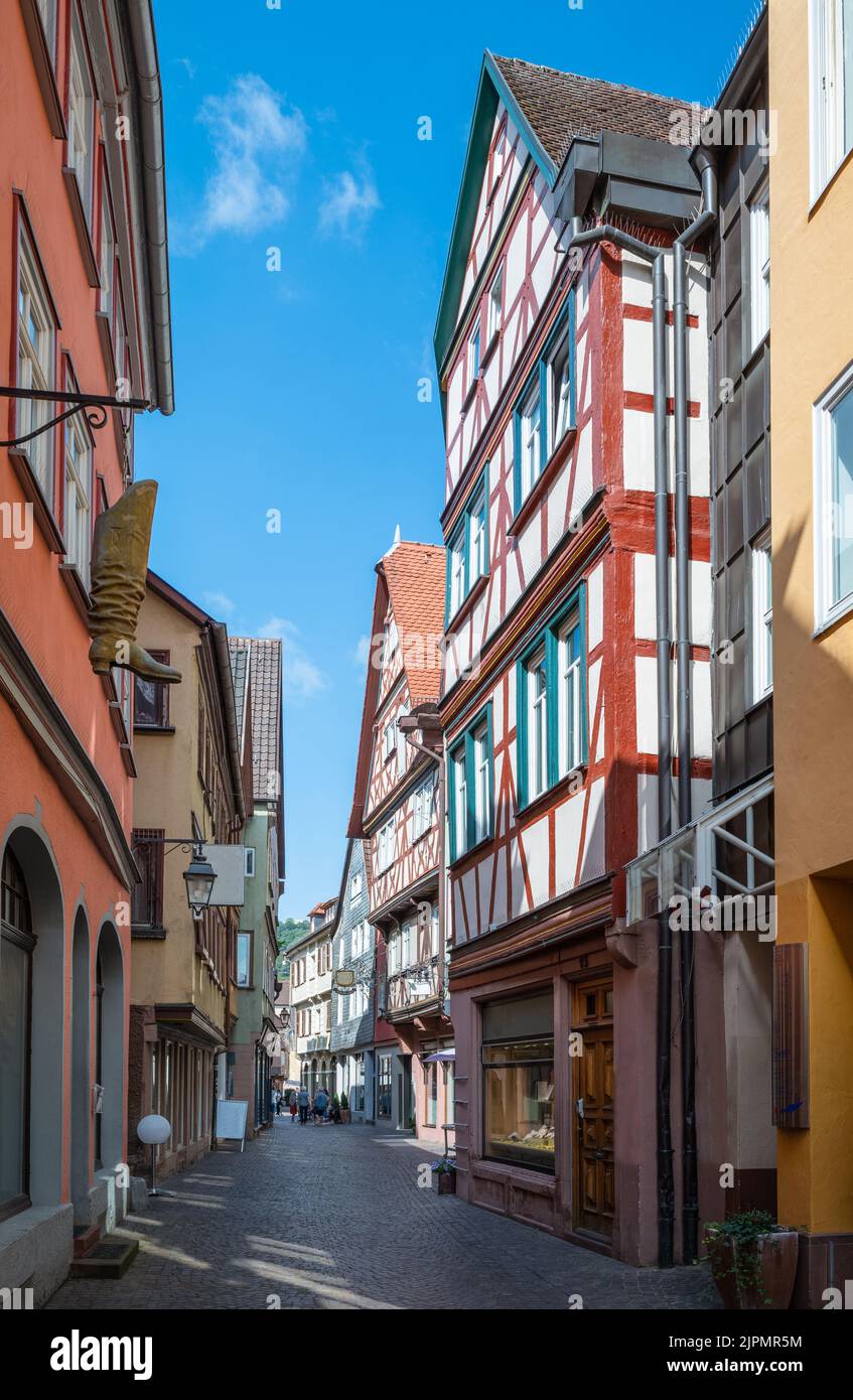Germany, Wertheim, the traditional houses of  Echel street in the old town Stock Photo