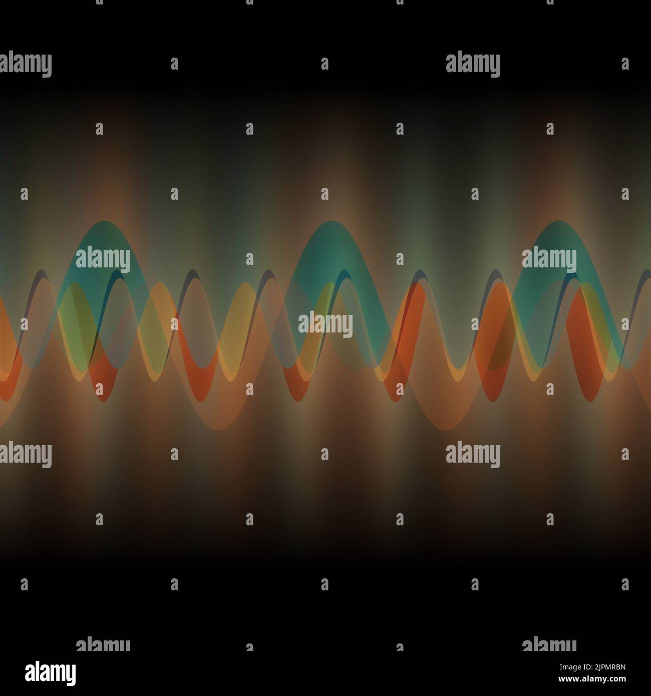 Illustration of multiple waves oscillating or overlapping by many small ...